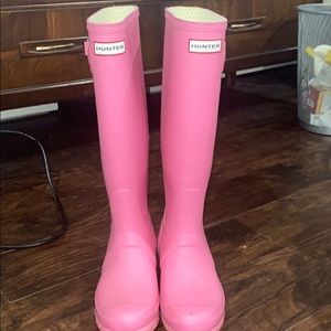 Pink Tall Hunter Boots